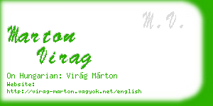 marton virag business card