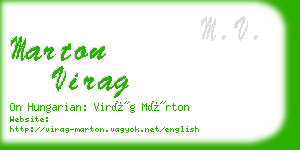 marton virag business card
